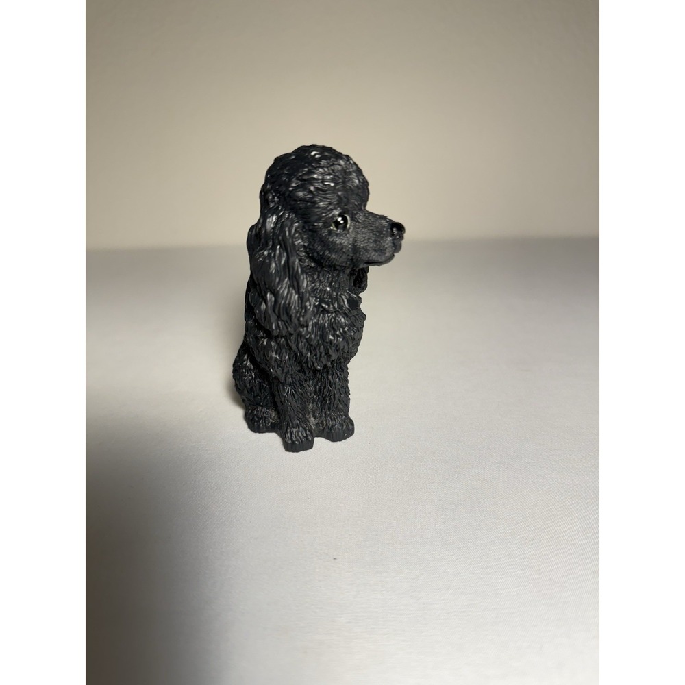 Black Poodle Figurine Ceramic Dog 4" Vintage 90s Collectible - Picture 4 of 6